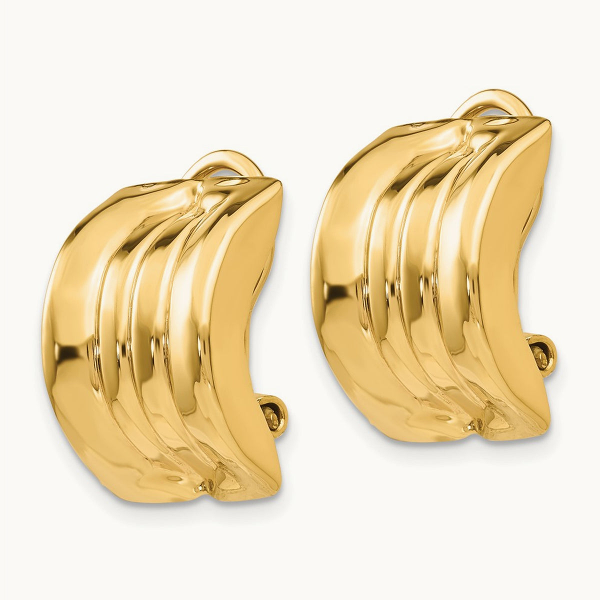 Omega Clip Non-pierced Earrings, 14K