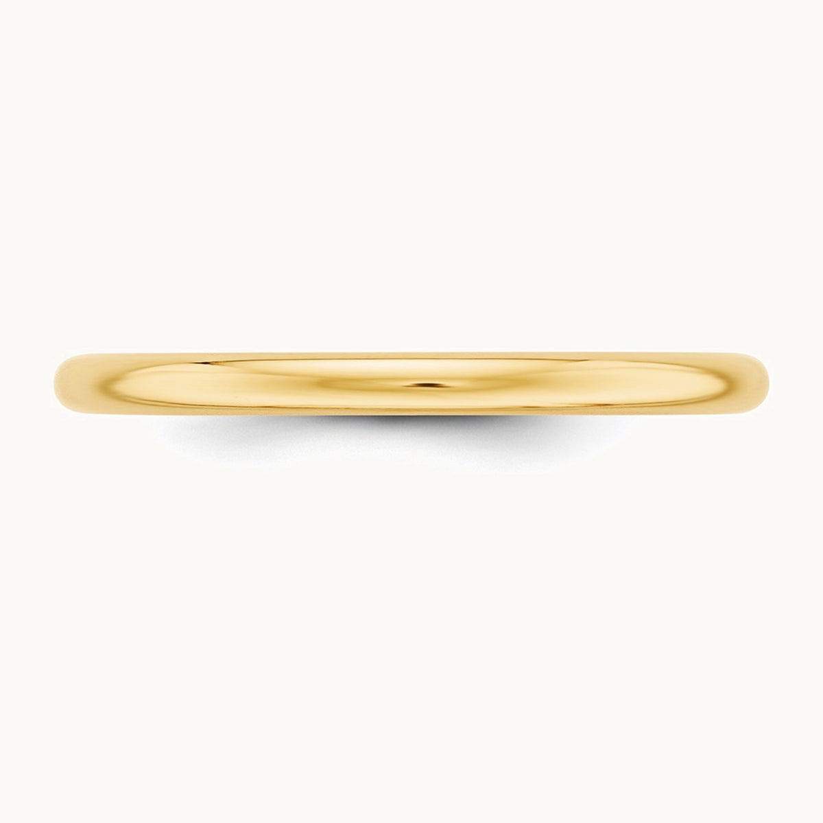 14K Yellow Gold 2mm Half-Round Wedding Band