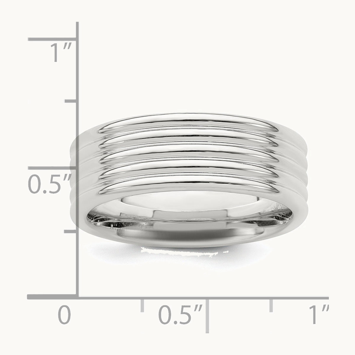 Polished 5-Row Fancy Band — 6
