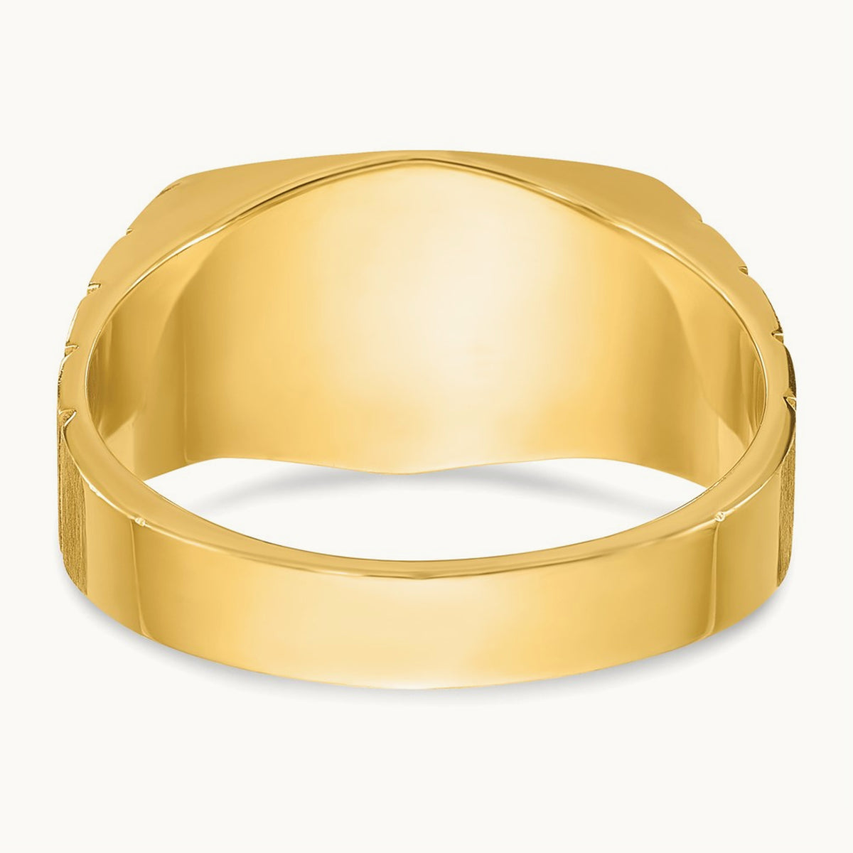 IBGoodman Men's Polished and Satin Diamond Complete Ring, 14K
