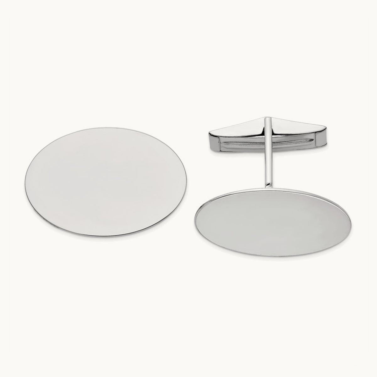 WG Men's Oval Cuff Links, 14K