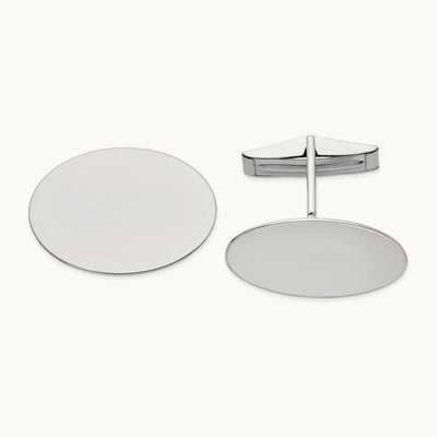 WG Men's Oval Cuff Links, 14K
