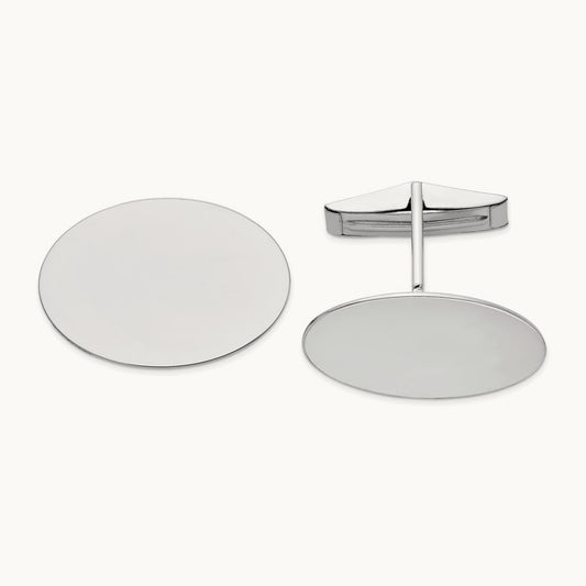 WG Men's Oval Cuff Links, 14K