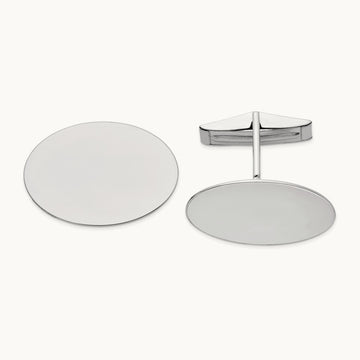 WG Men's Oval Cuff Links, 14K