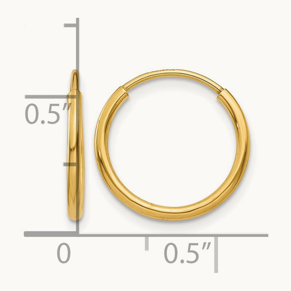 Endless Hoop Earring — 14K Yellow Gold