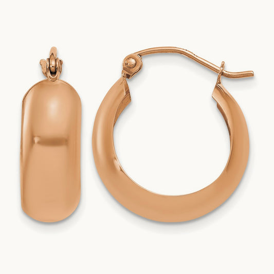Hoop Earrings, 14K Rose Gold
