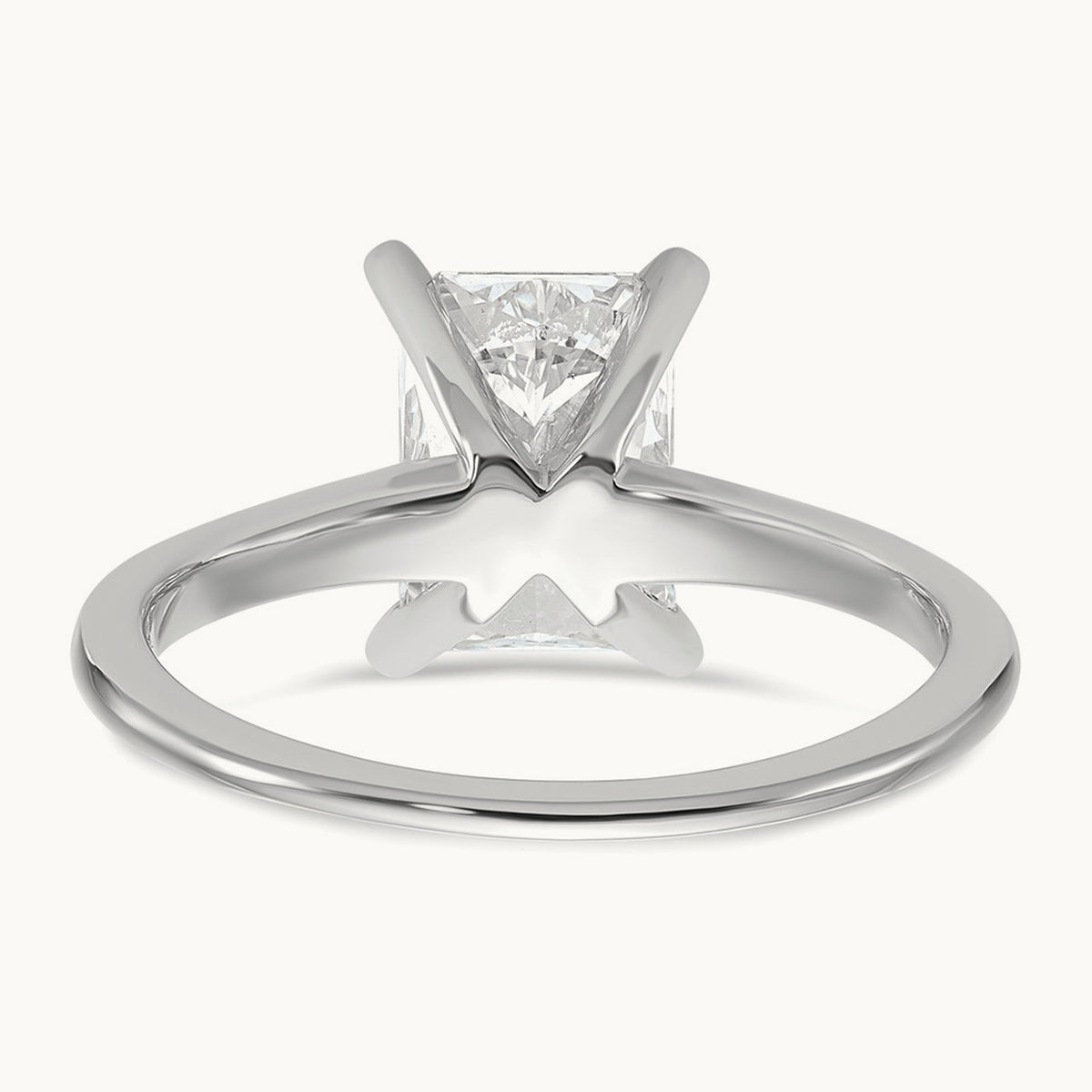 Radiant Solitaire Engagement Ring, 0.50-5.00 ct tw Lab-Grown Diamond — 1 3/4 ct, 14K White Gold