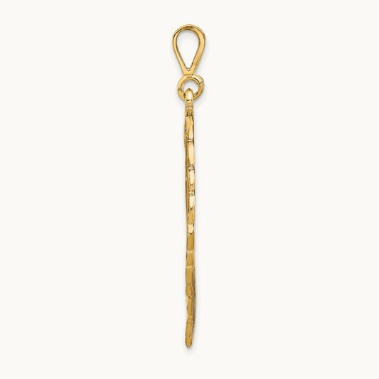 Filigree Lions Head Pendant, 14K