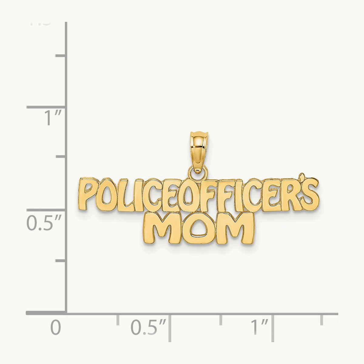 POLICE OFFICER'S MOM Charm, 14K