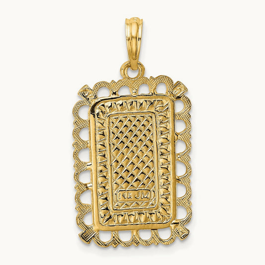 Hearts w/ Ace Playing Cards Charm, 14K