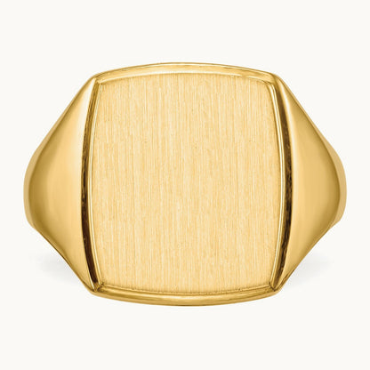 13.0x14. Closed Back Mens Signet Ring, 5mm, 14K