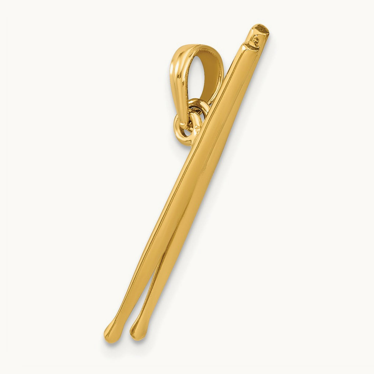3-D Moveable Drum Sticks Charm, 14K