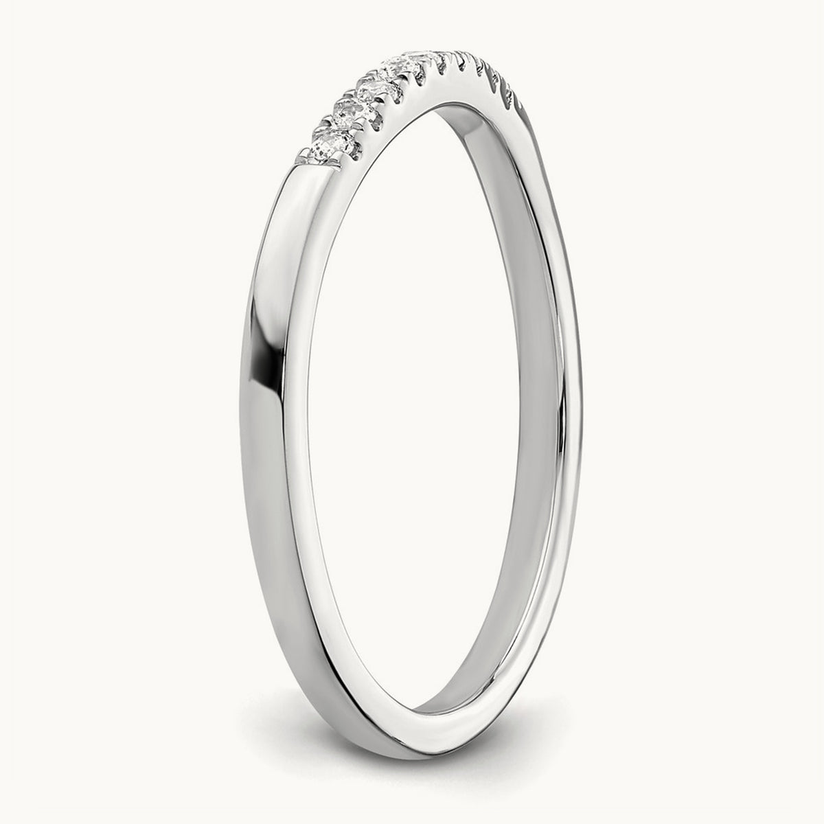 Diamond Wedding Band, 14K White Gold