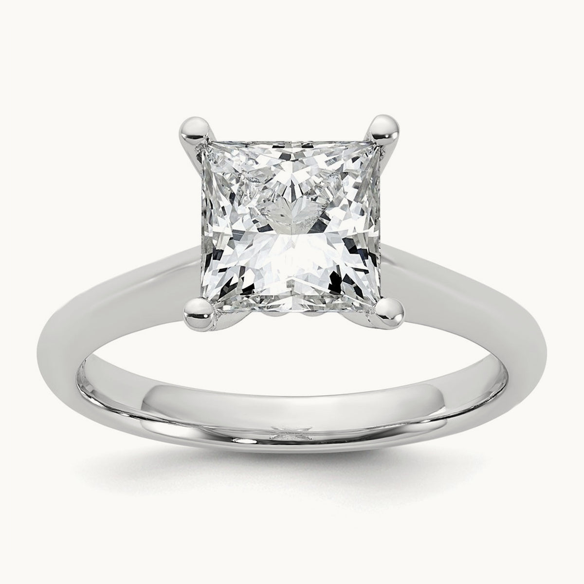 Princess 8X Ring, 2.00 ct tw Lab-Grown Diamond — 14K White Gold