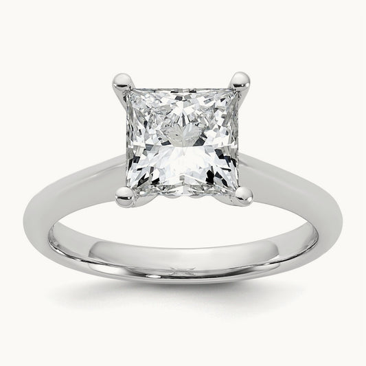 Princess 8X Ring, 2.00 ct tw Lab-Grown Diamond — 14K White Gold
