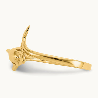 Dolphin Ring, 14K