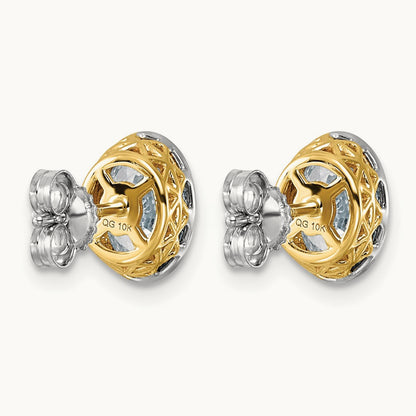 With Rhodium Oval Center Earrings, 1.50 ct tw Lab-Grown Diamond