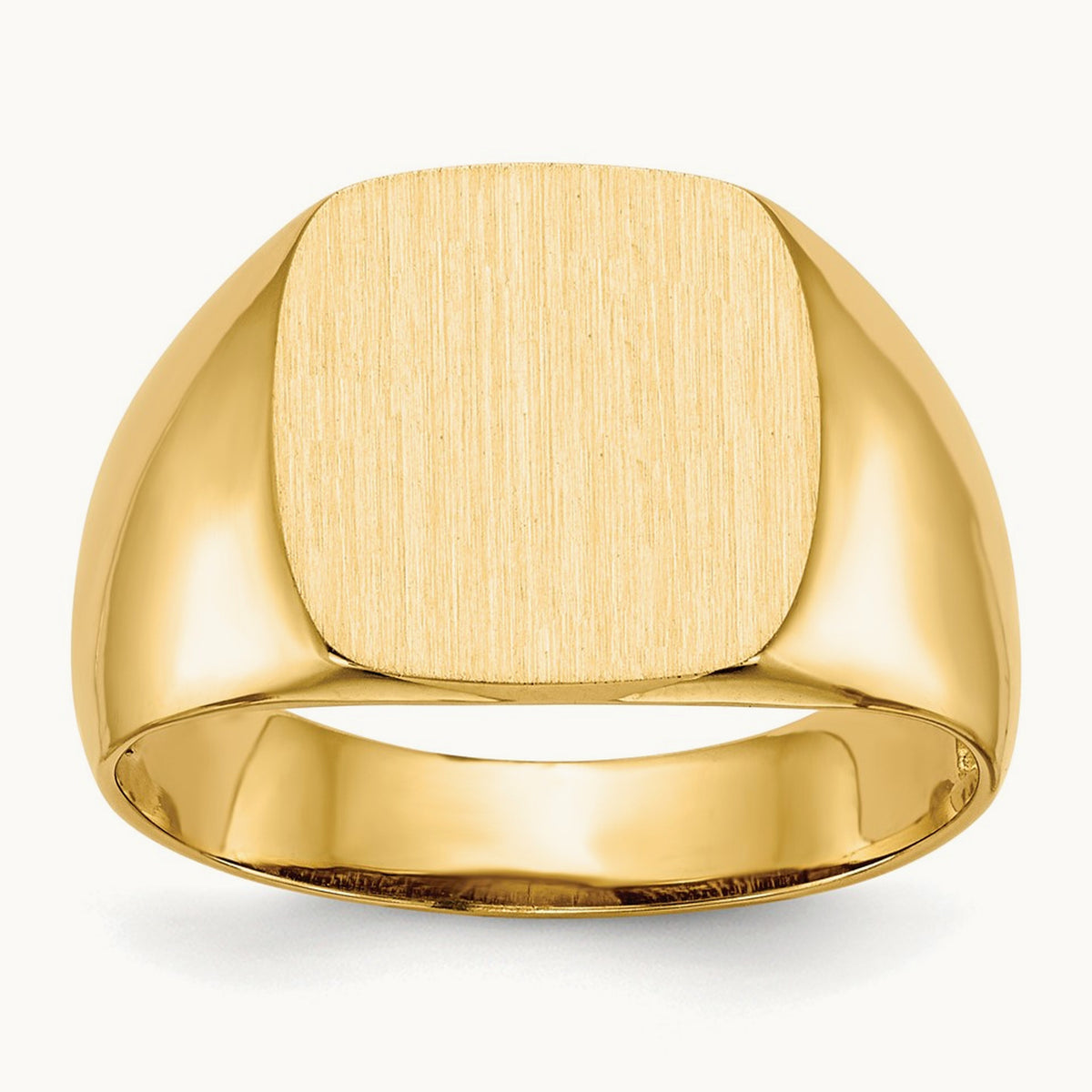 Open Back Mens Signet Ring — photo set