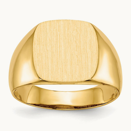 Open Back Mens Signet Ring — photo set