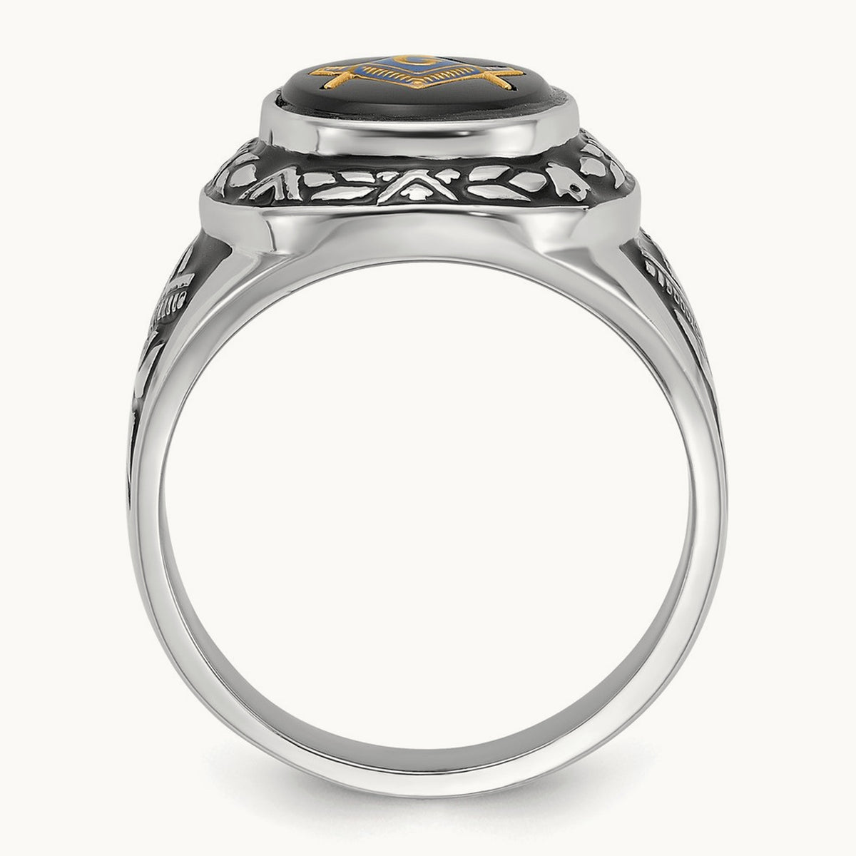 Men's Polished — 14K White Gold, 10