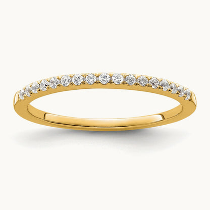 Wedding Band, 0.15-0.25 ct tw Lab-Grown Diamond — 1/6 ct, 14K Yellow Gold