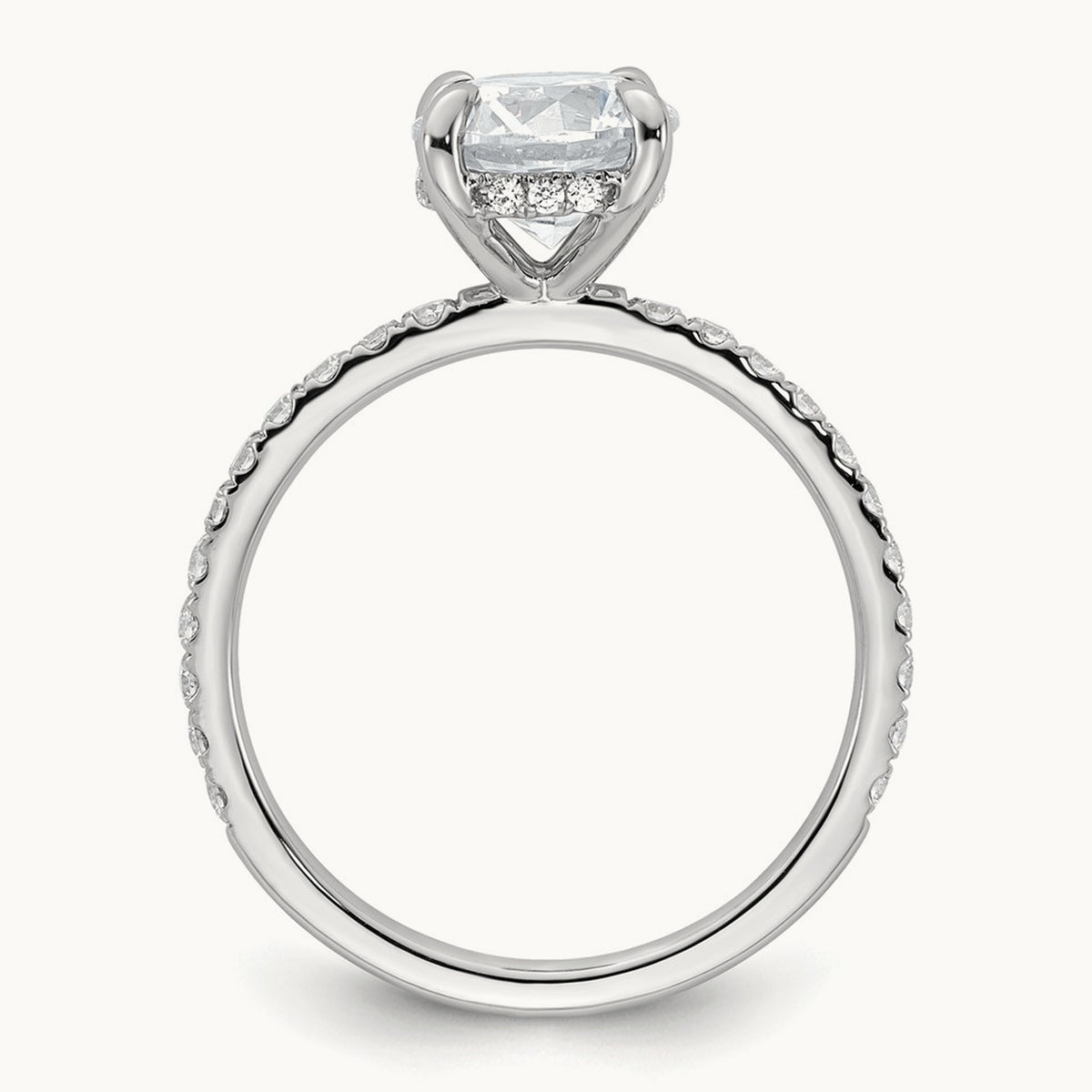 Round Solitaire Engagement Ring, 1.25-3.50 ct tw Lab-Grown Diamond — 14K White Gold, 7 (2)