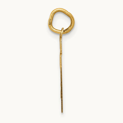 Small Satin Number 27 Charm — 14K Yellow Gold