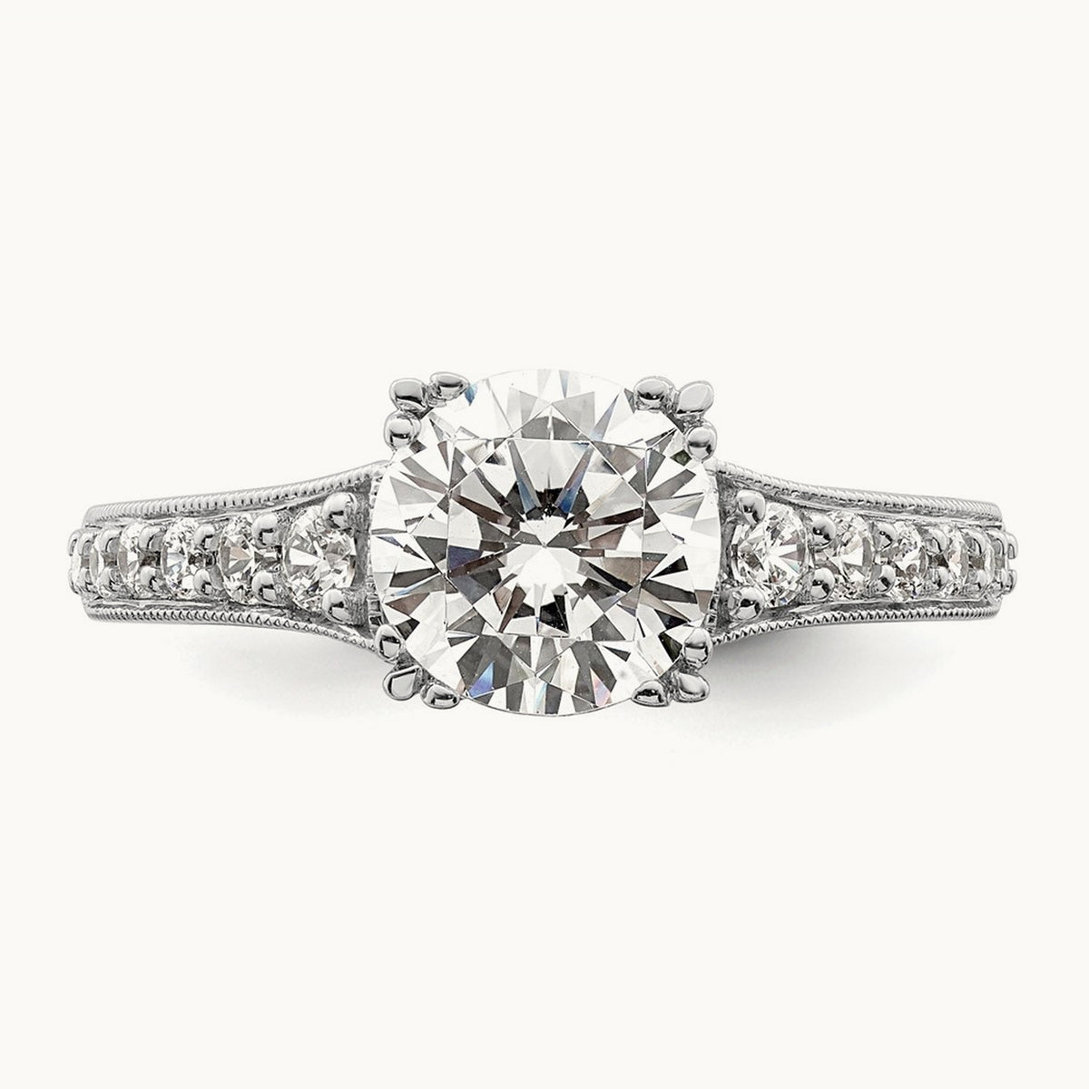 1 1/2ct Round Semi-Mount Engagement Dia Ring, 14K White Gold