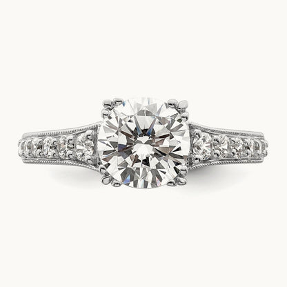 1 1/2ct Round Semi-Mount Engagement Dia Ring, 14K White Gold