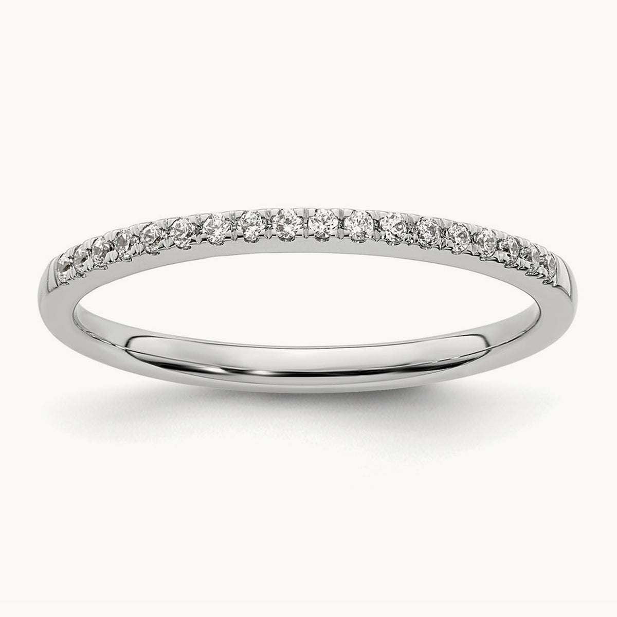 Diamond Wedding Band — 14K White Gold, 7