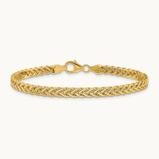 Polished Fancy Link Bracelet, 14K