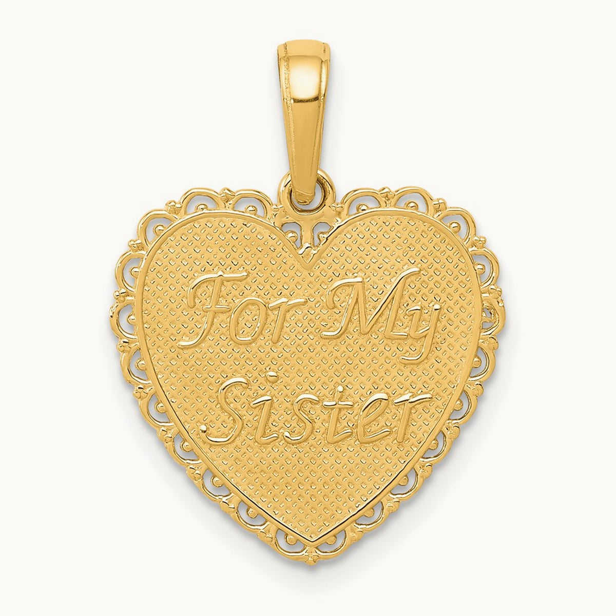 Reversible FOR MY SISTER-FRIENDS FOREVER Pendant, 14K