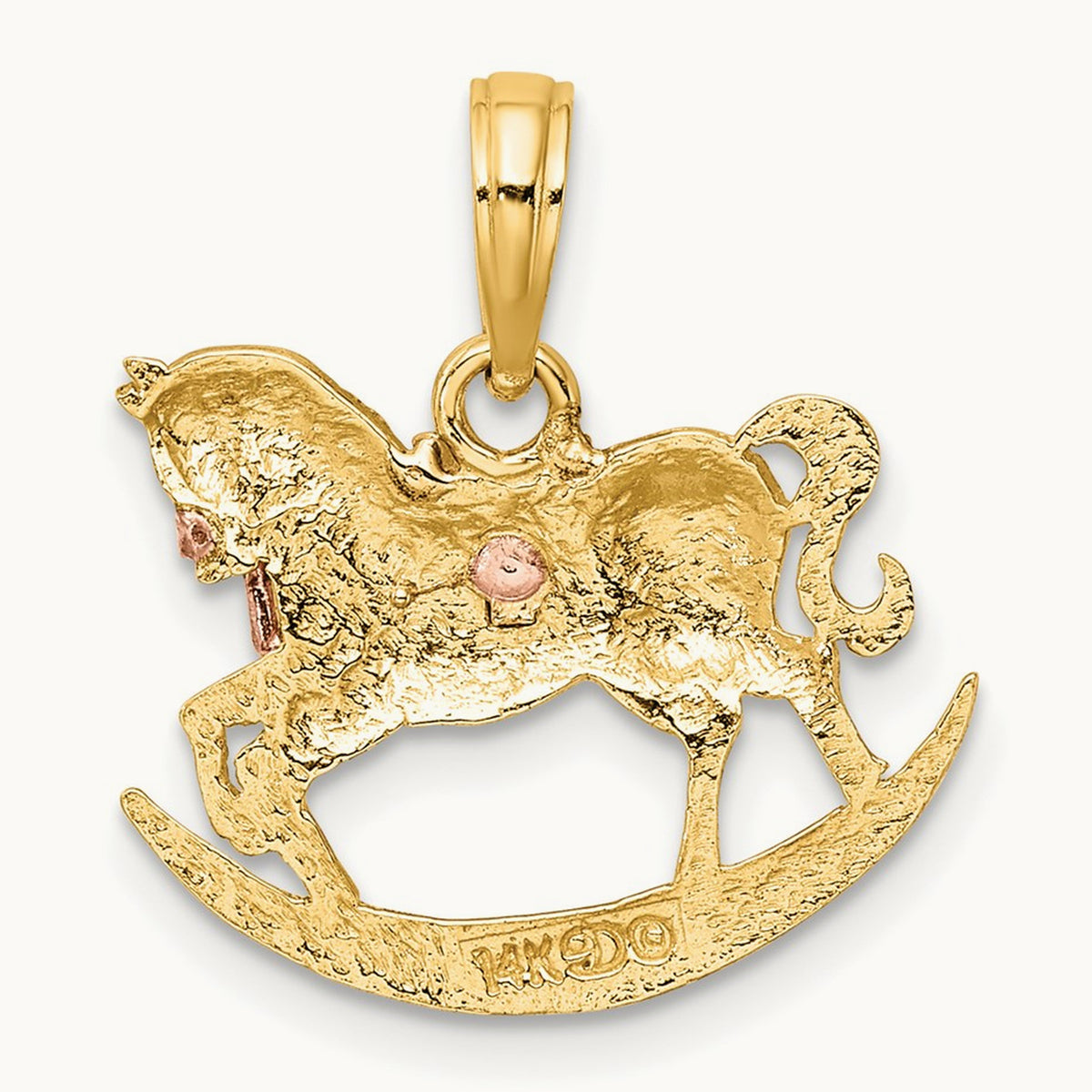 Rocking Horse w/ Saddle Charm, 14K Two-tone