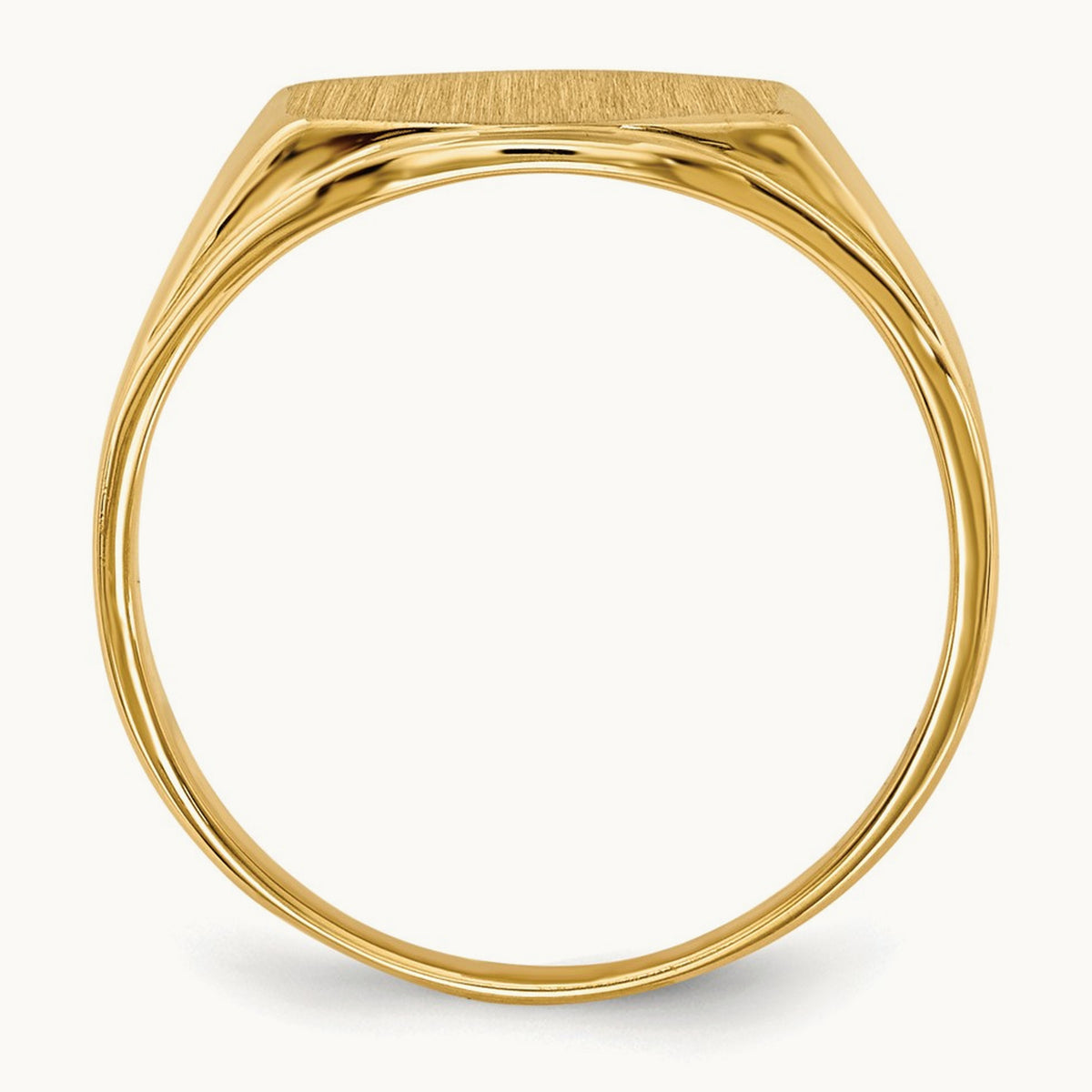 11.5x8. Open Back Signet Ring, 5mm, 14K