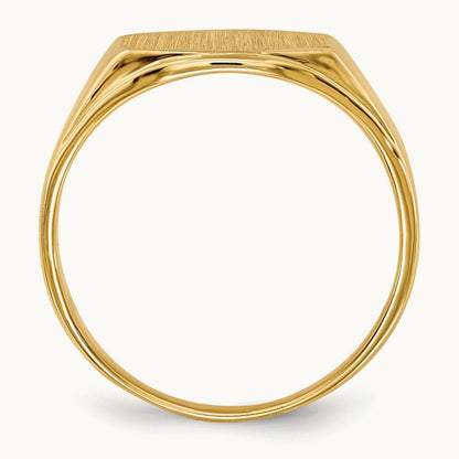 11.5x8. Open Back Signet Ring, 5mm, 14K