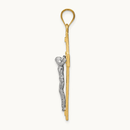 INRI Crucifix Pendant, 14K Two-tone