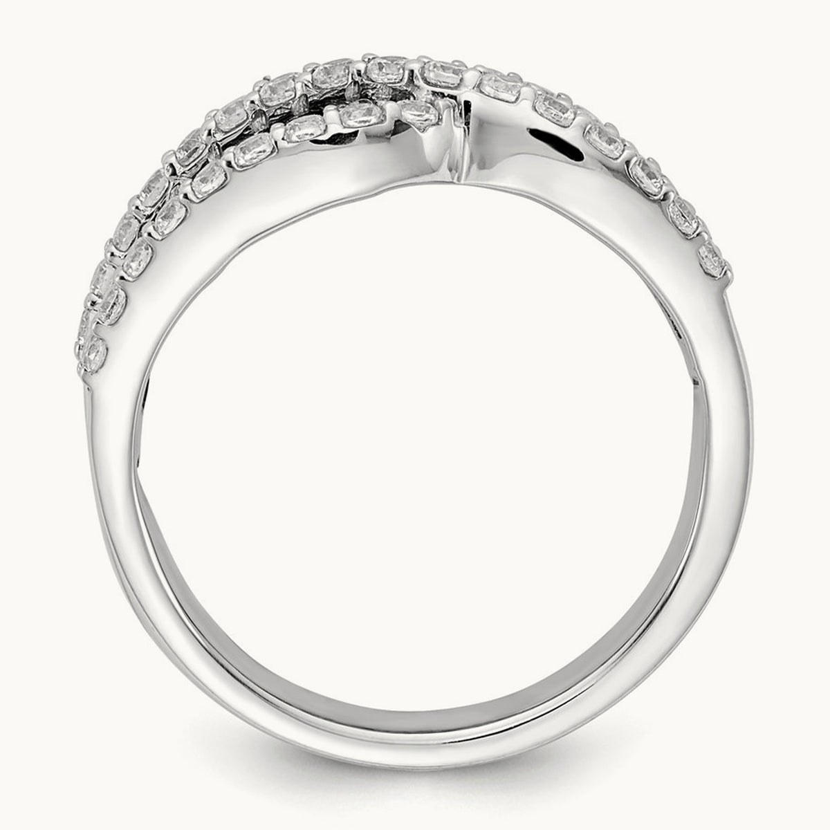 Sapphire Diamond Ring, 14K White Gold