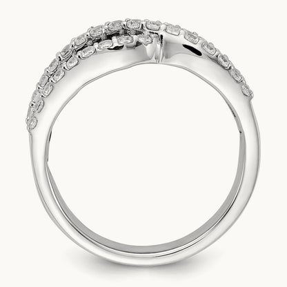 Sapphire Diamond Ring, 14K White Gold