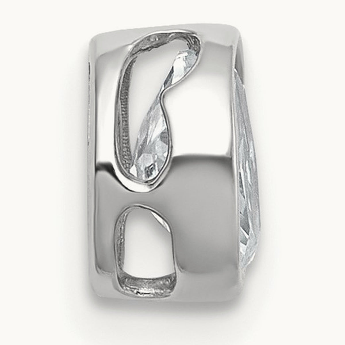 Oval Bezel Set Chain Slide Pendant, 0.25-3.00 ct tw Lab-Grown Diamond — 1/2 ct, VS (Best), 14K White Gold