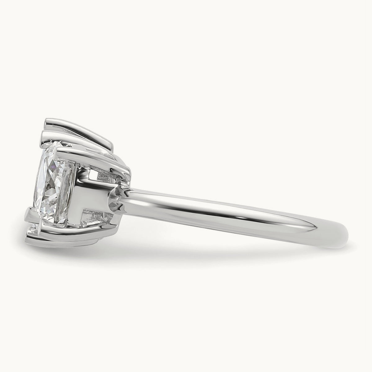 Cushion & Pear 2 Stone Engagement Ring, 2.00 ct tw Lab-Grown Diamond — 14K White Gold