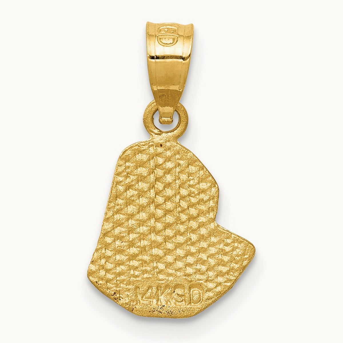 Satin D/C Mary Pendant, 14K