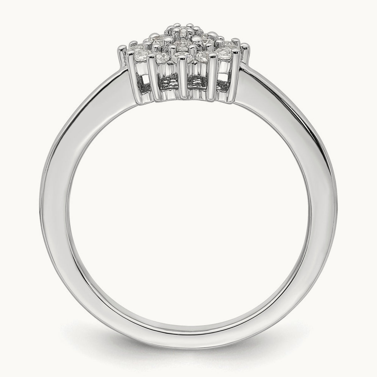 Cluster Ring — 14K White Gold, 7