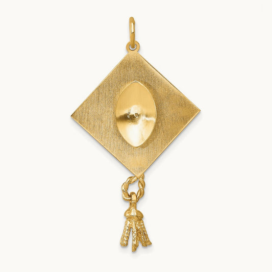 Graduation Cap with FW Cultured Pearl Charm, 14K