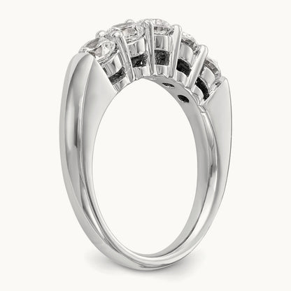 5-Stone Diamond Band, 14K White Gold