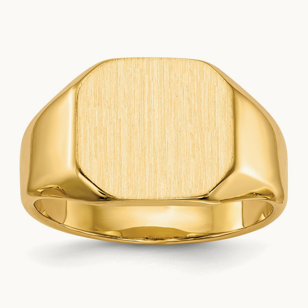 12.5x11. Closed Back Signet Ring, 0mm, 14K