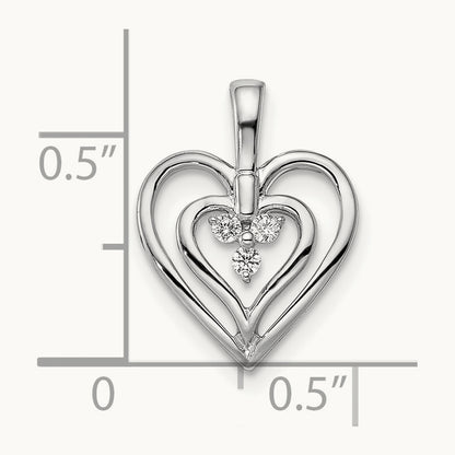 Polished Heart Diamond Pendant — photo set
