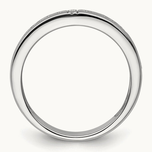 Cross Womens Wedding Band, 0.20-0.25 ct tw