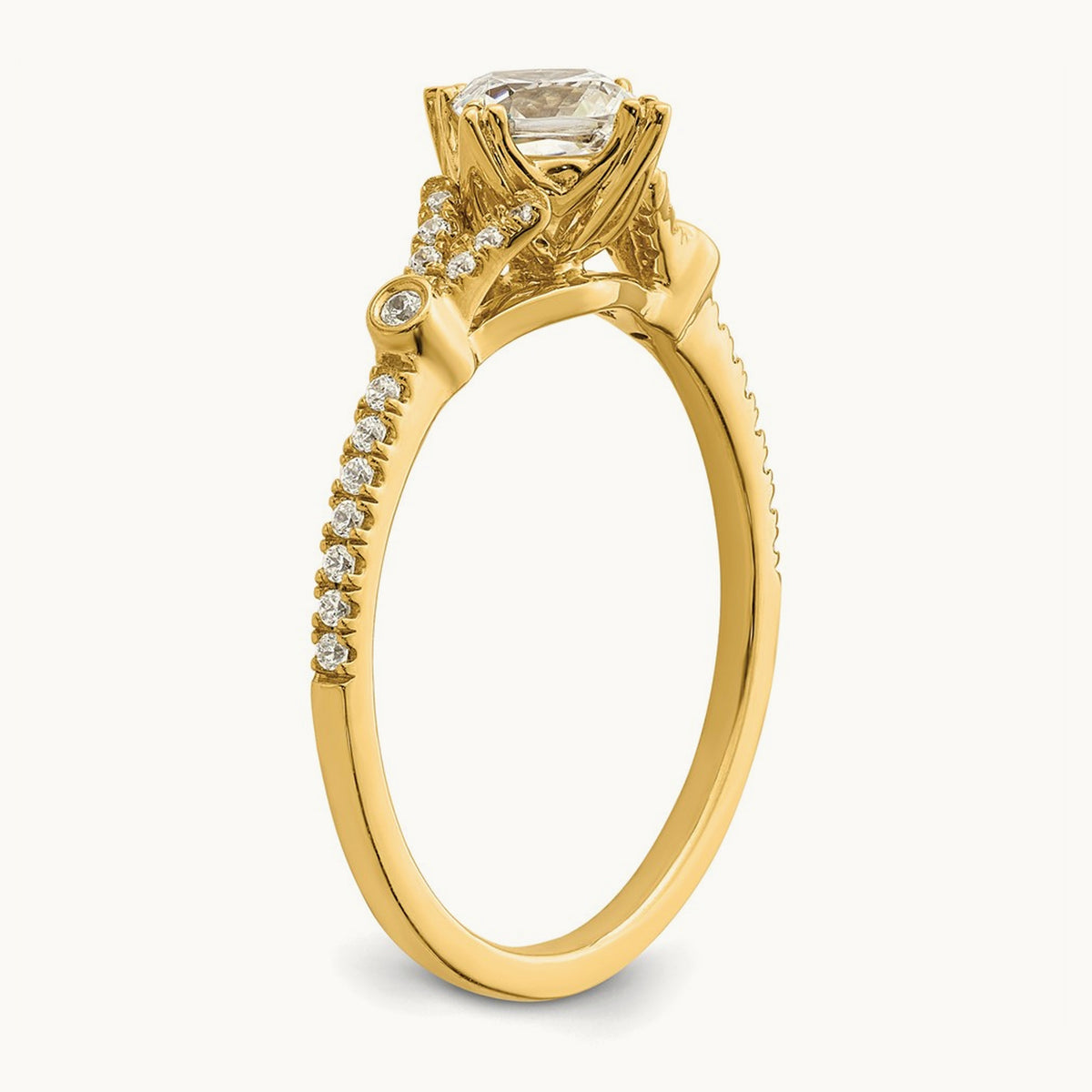 Cushion Semi-Mount Engagement Ring — 1/2 ct, 7