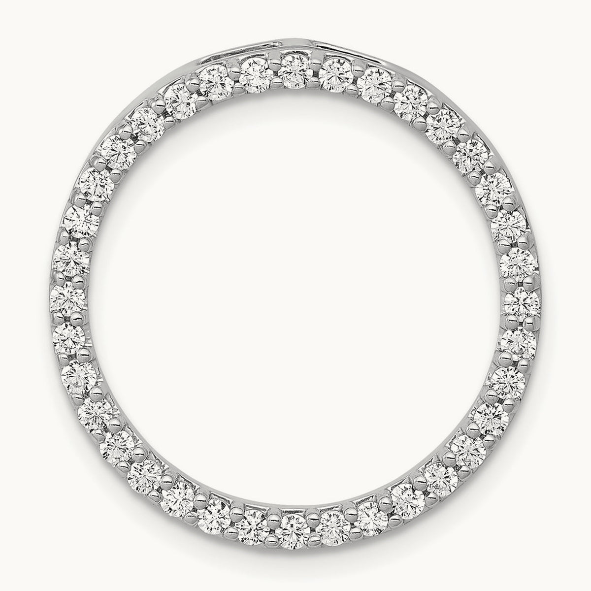 Diamond Circle Chain Slide — 14K White Gold, 22.45mm