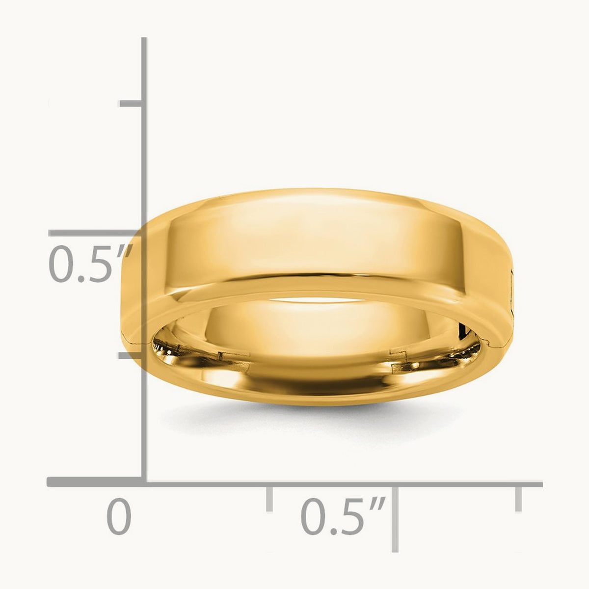 CLIQ Hinged Beveled Edge Wedding Band, 6mm, 14K Yellow Gold